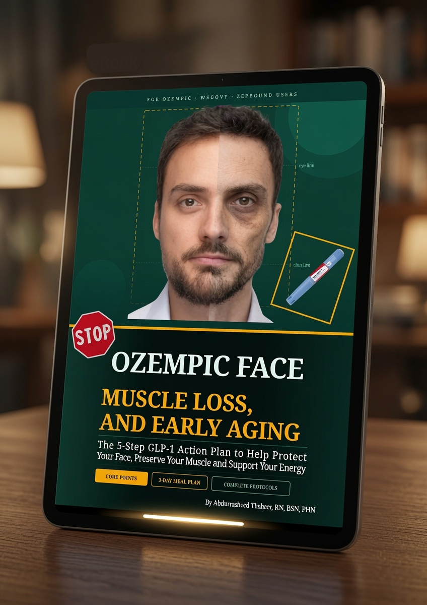Stop Ozempic Face, Muscle Loss and Early Aging — Free Guide by Abdurrasheed Thaheer RN BSN PHN
